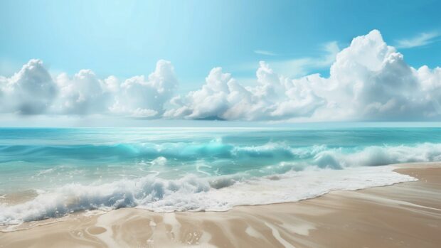 Simple beach Computer Desktop Wallpaper.