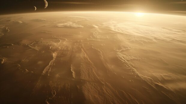 Star Wars Space HD wallpaper with a stunning view of the Star Wars galaxy from space, showing multiple planets, stars, and distant nebulae with intricate details.