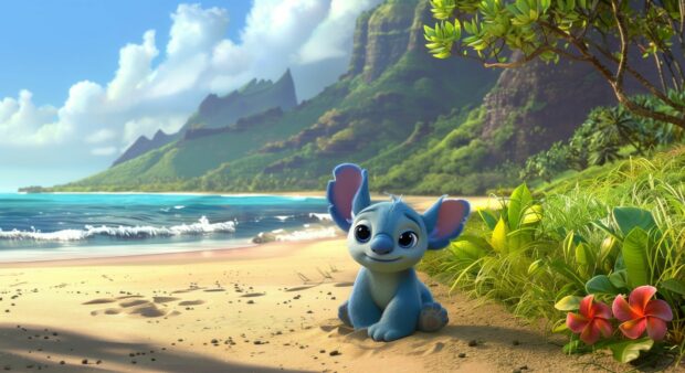 Stitch Desktop Wallpaper HD Free Download.