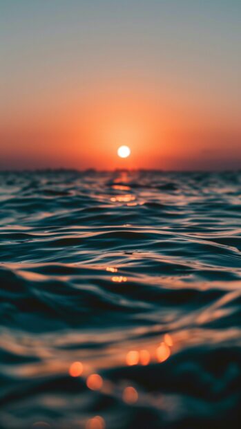 Sunset ocean mobile  wallpaper.