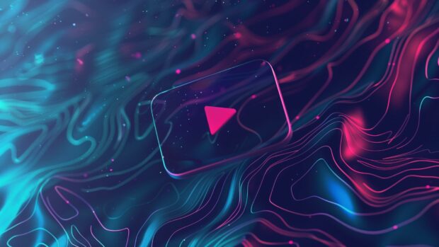 YouTube Logo HD with a dynamic and energetic design, using motion lines and vibrant colors.