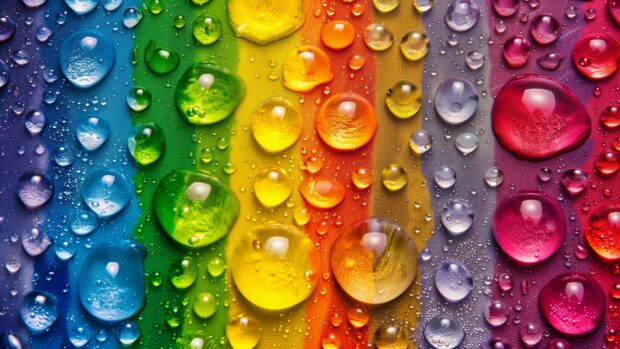 Aesthetic Rainbow wallpaper desktop HD.