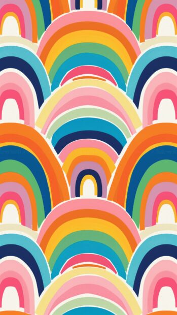 Cute rainbow iPhone wallpaper.