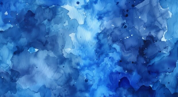 Deep blue watercolor wallpaper with rich.