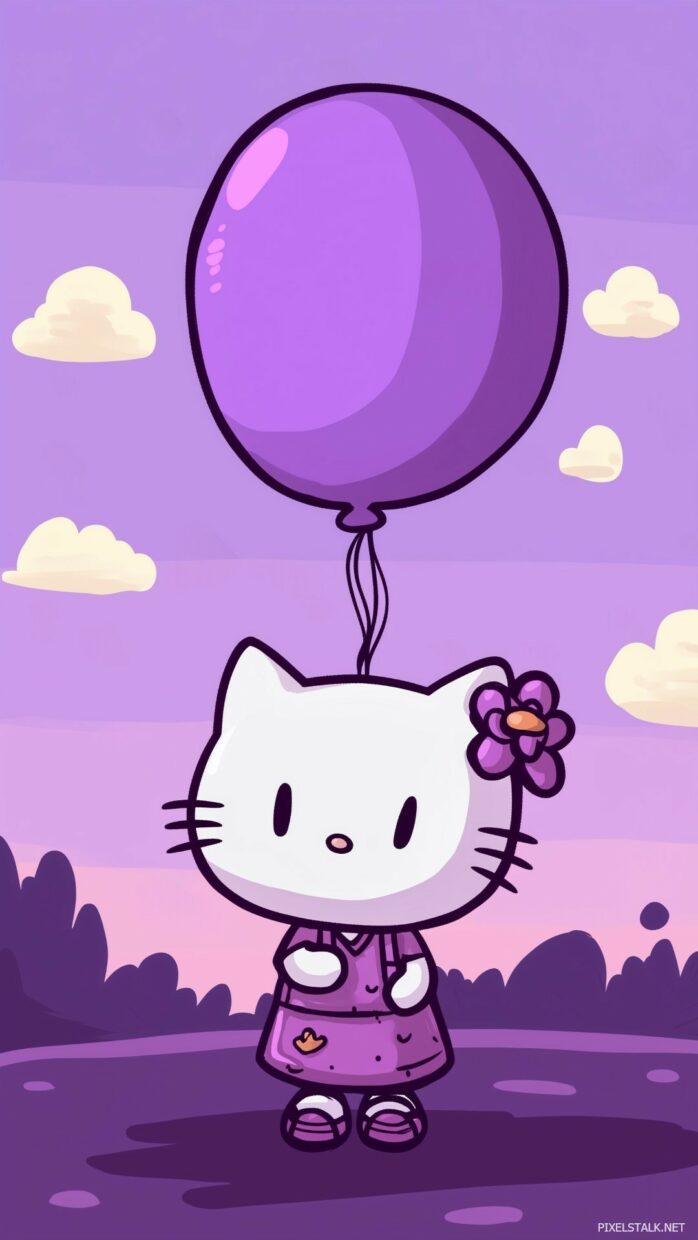 Purple Hello Kitty Wallpapers - PixelsTalk