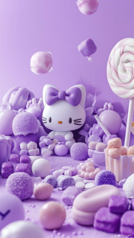 Purple Hello Kitty Wallpapers - PixelsTalk
