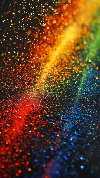Rainbow glitter background iPhone.