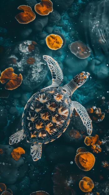 Turtle, Sea animals iPhone wallpapers.