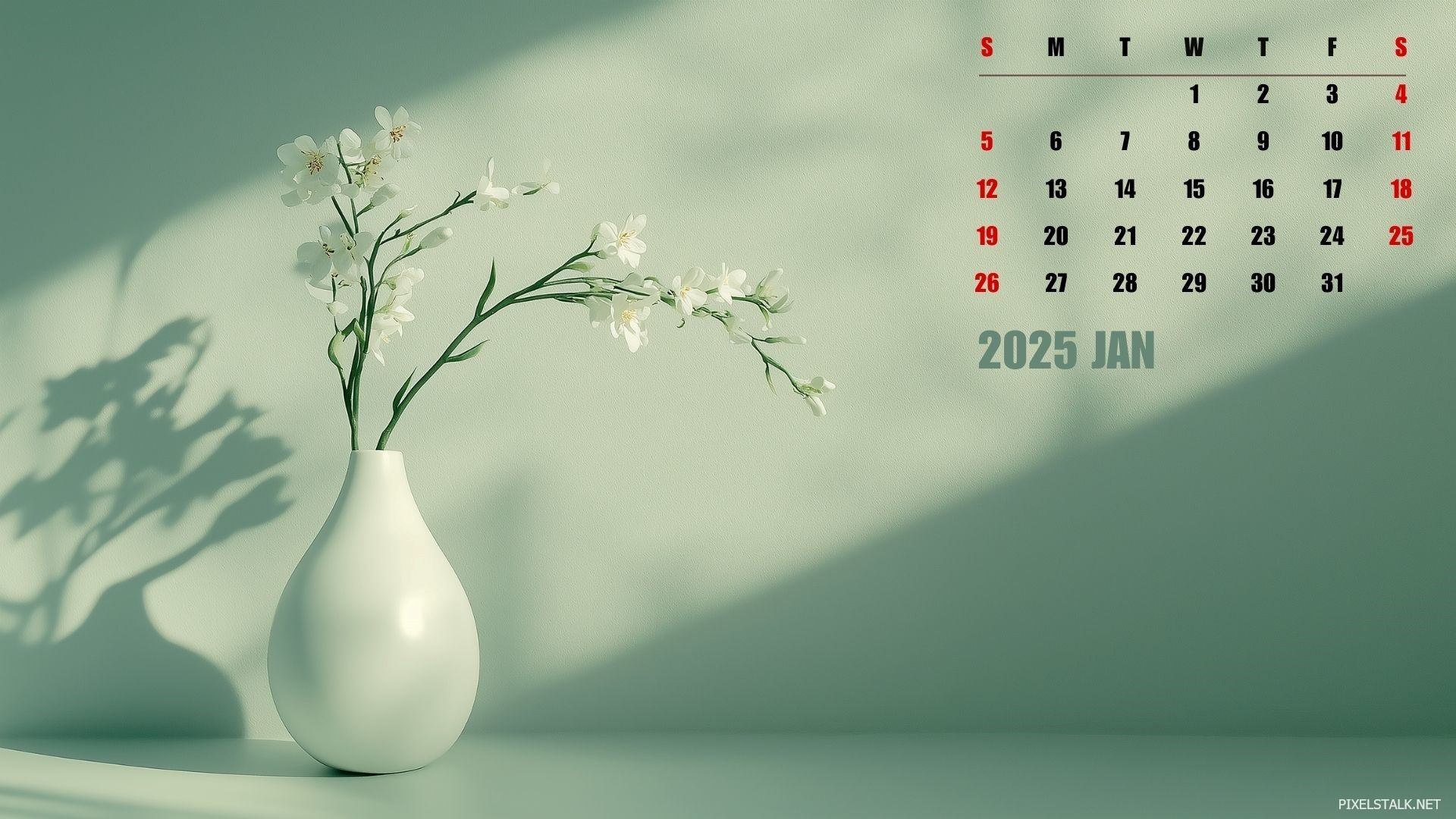 2025 January Calendar Desktop Wallpapers Free Download