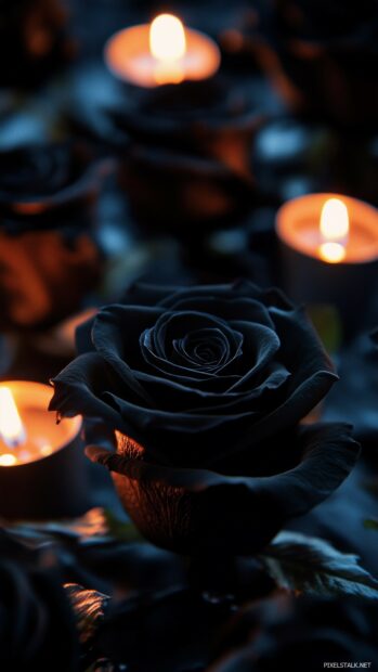 A beautiful of black roses wallpaper HD for iPhone.
