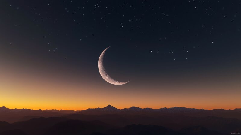 Night Sky Moon Wallpapers - PixelsTalk