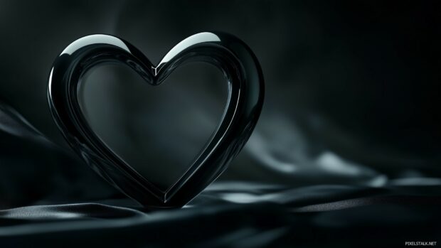 A minimalist 3D heart shape image.
