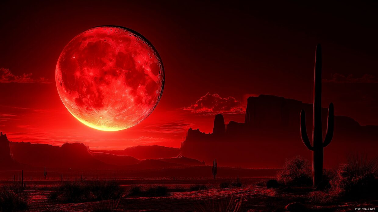 Red Moon Wallpaper HD - PixelsTalk