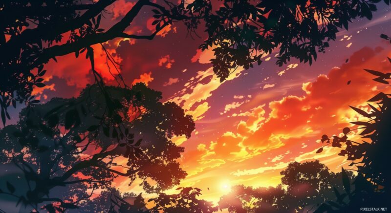 Fall Sunset Wallpaper HD - PixelsTalk