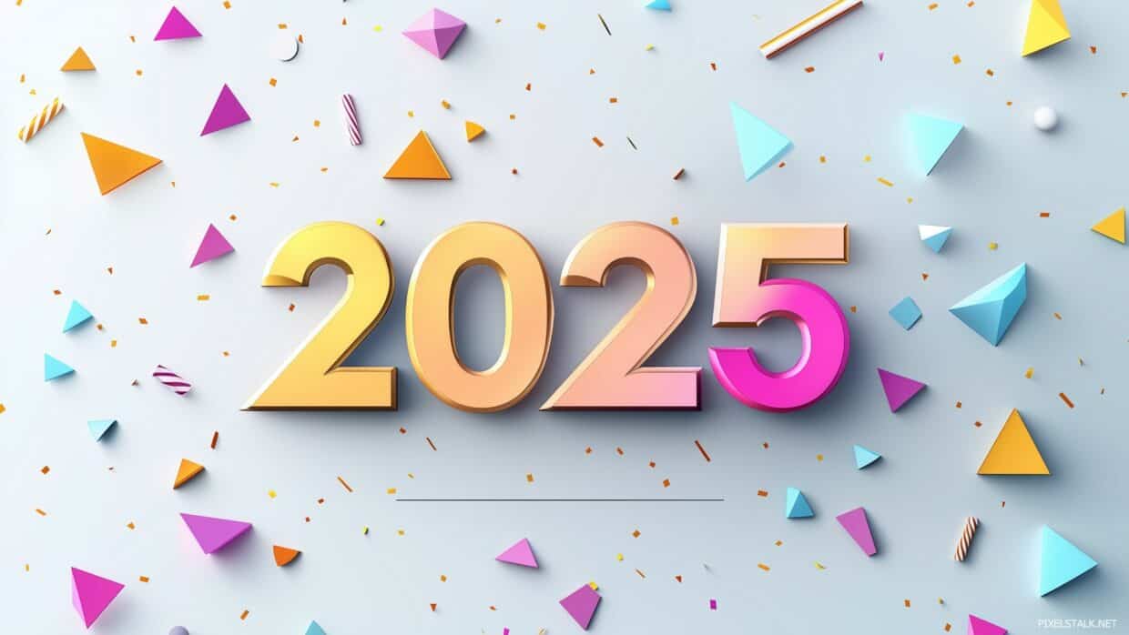 Happy New Year 2025 Desktop Wallpapers - PixelsTalk