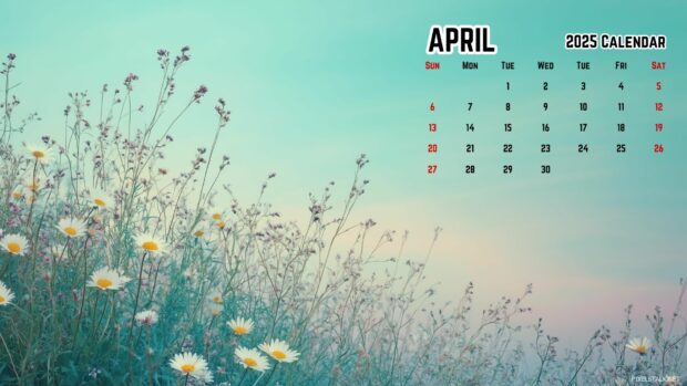 April 2025 Calendar Wallpaper HD for Desktop 2.