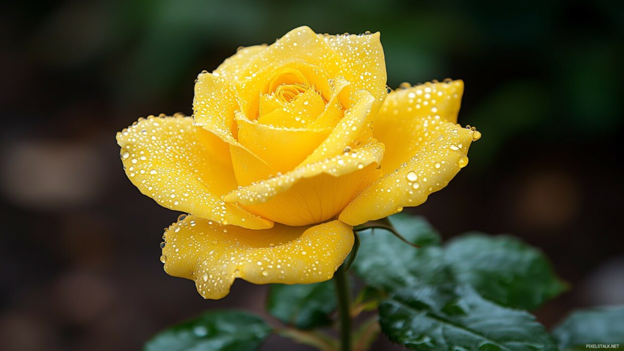 Yellow Rose Wallpapers for Desktop PC - PixelsTalk