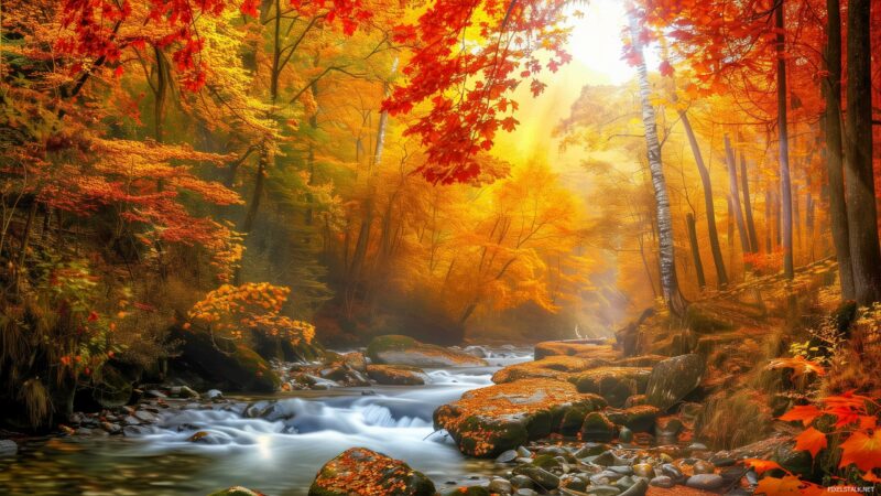 Fall Sunset Wallpaper HD - PixelsTalk