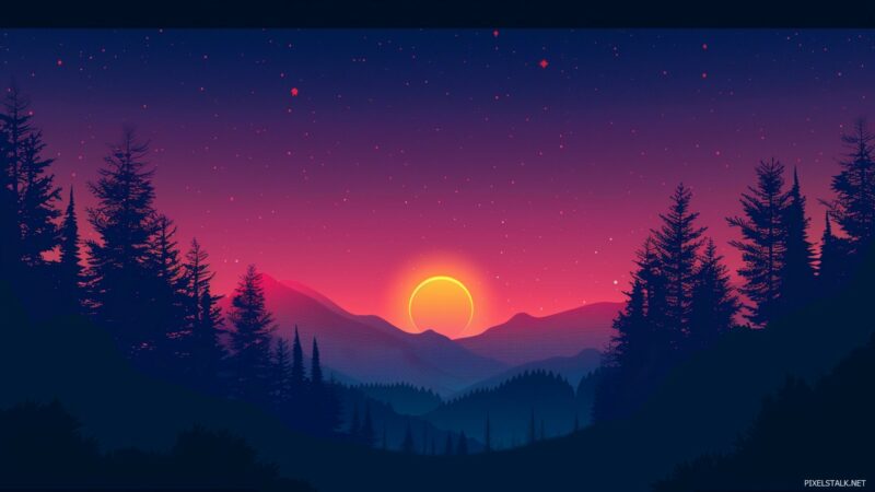 Fall Sunset Wallpaper HD - PixelsTalk