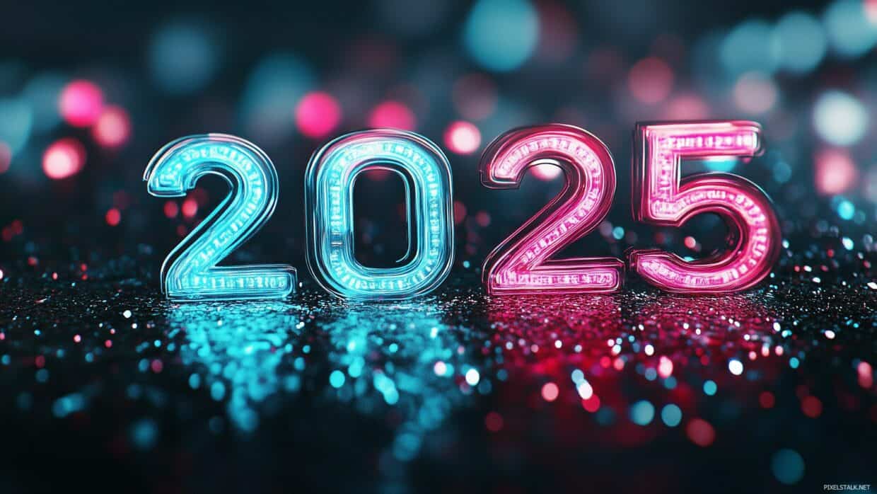 Happy New Year 2025 Desktop Wallpapers - PixelsTalk