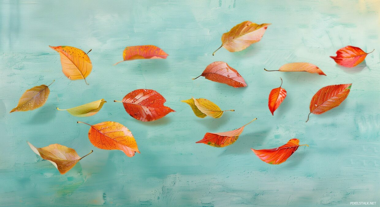 Aesthetic Fall Leaves Wallpaper - PixelsTalk