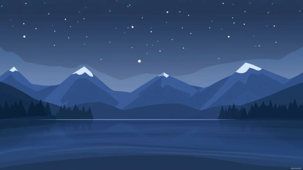 Night Mountains Wallpaper.