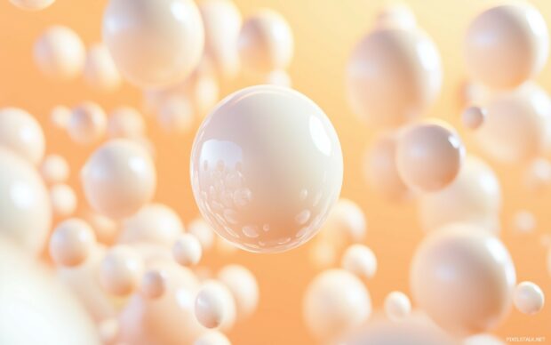 Rounded 3D spheres floating in mid air, 1920x1200 wallpaper HD.