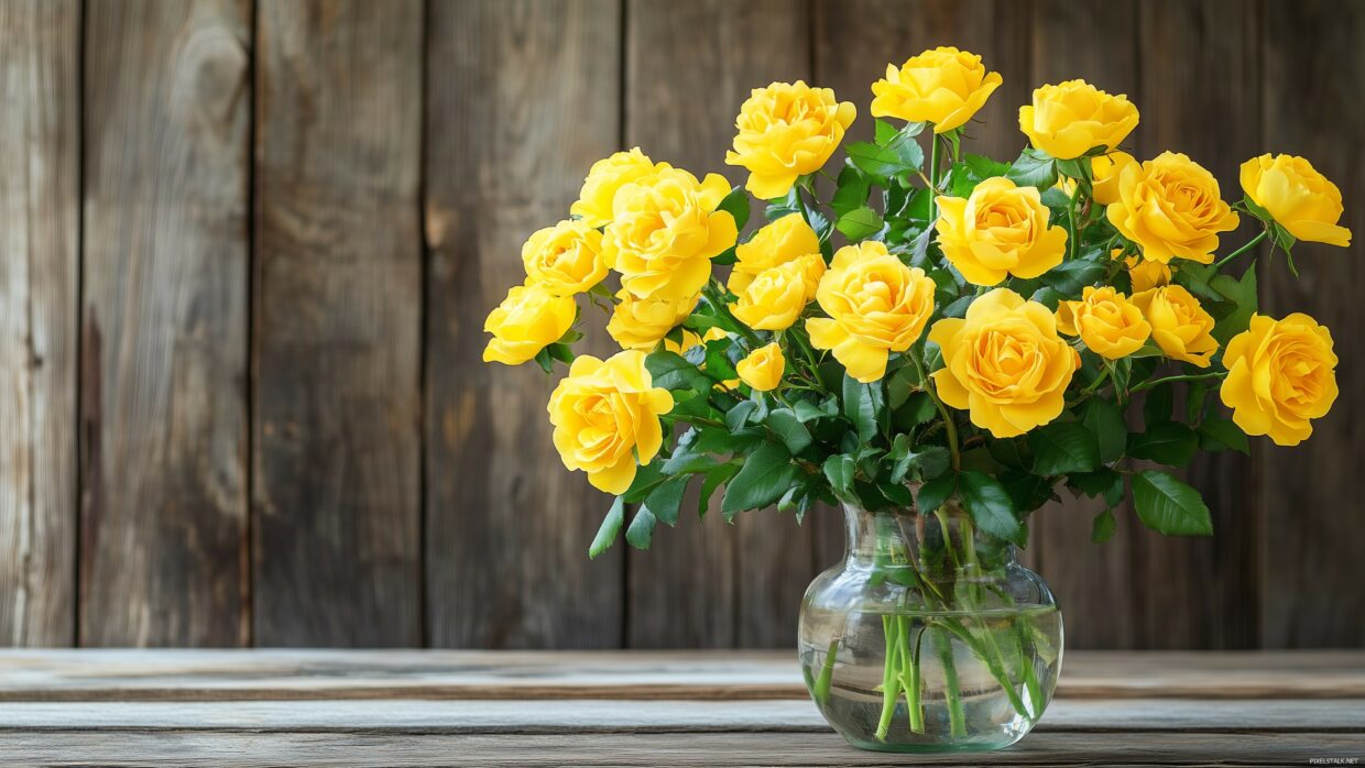 Yellow Rose Wallpapers for Desktop PC - PixelsTalk