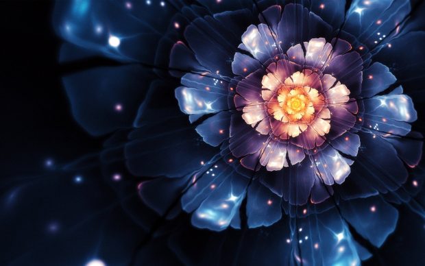 3d abstract flower 4k wide.
