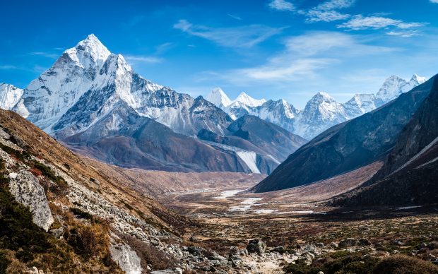 Ama dablam himalaya mountains wide.