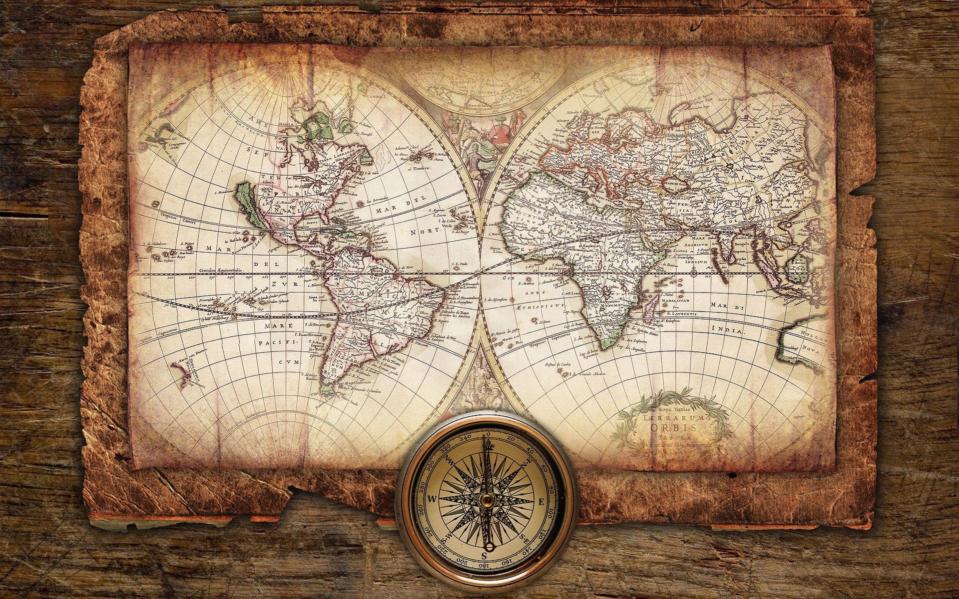 Antique Map Wallpaper HD | PixelsTalk.Net