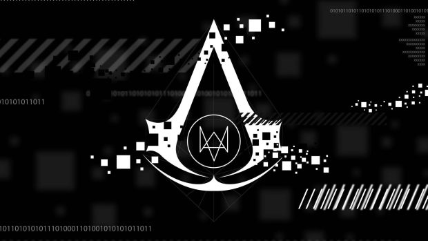 Assassins creed watch dogs logo crossover game hd wallpaper 1920x1080.