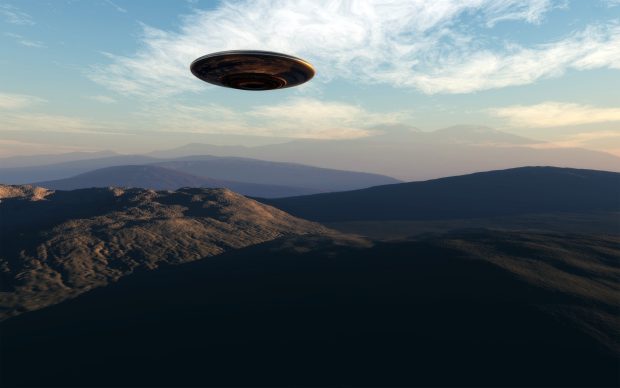 Backgrounds ufo sky desert.