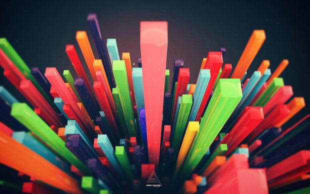 Bar 3d colorful HD wallpaper.