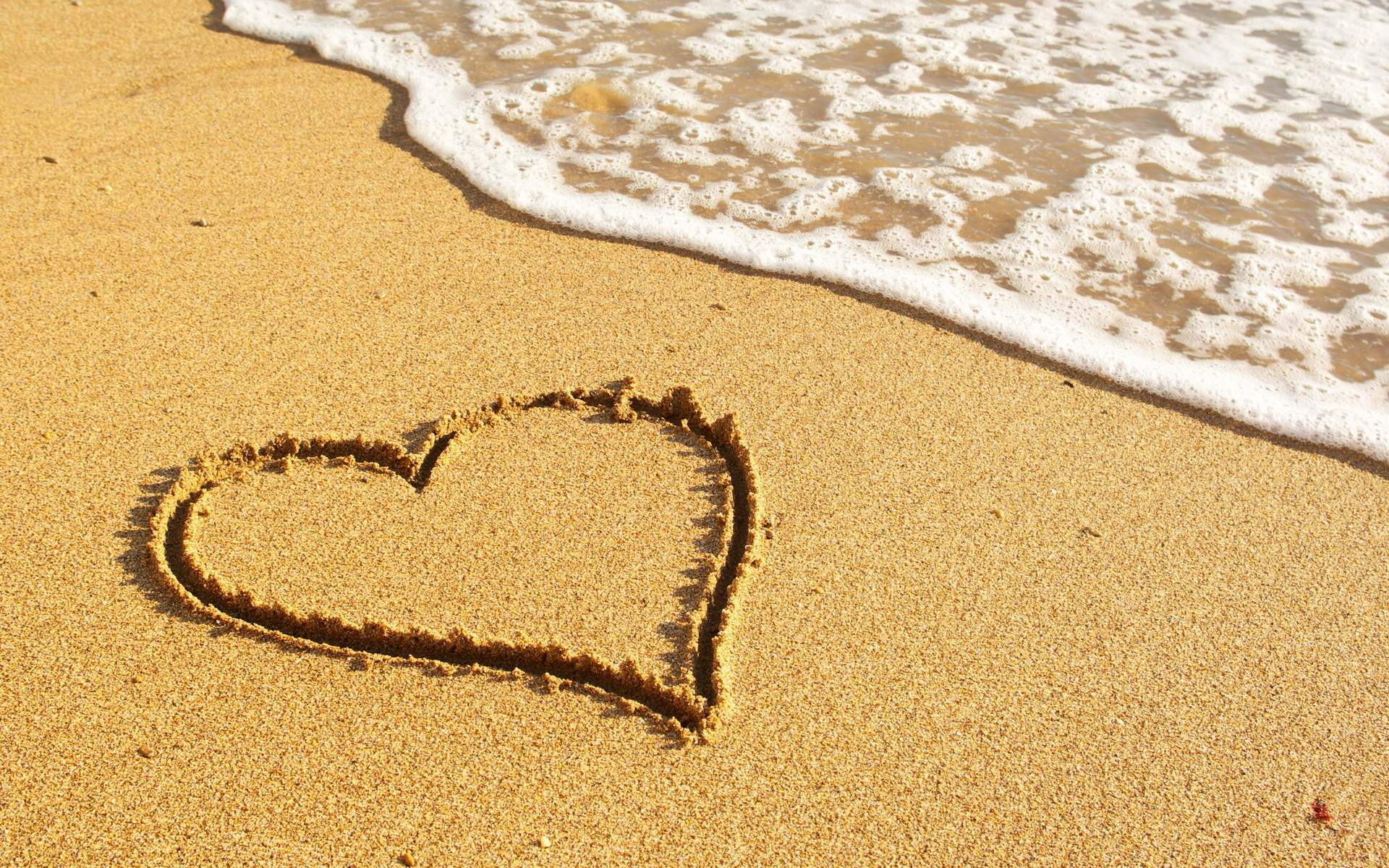любовь пляж берег море сердце лето песок загрузить