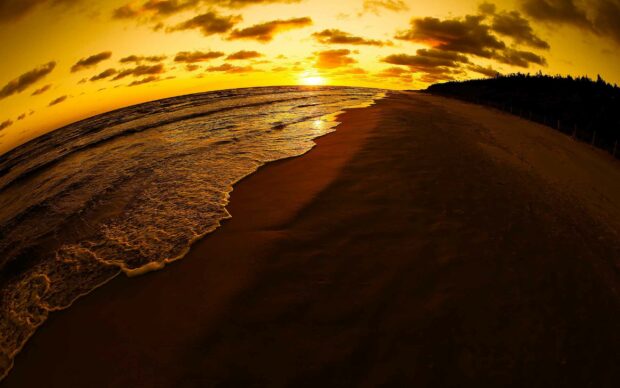 Beaches Sunset Beach Ocean 3D HD Nature Wallpapers For Pc Full Screen.