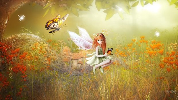 Beautiful Thanksgiving Fairy HD Wallpaper 3.