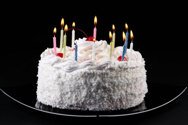 Birthday Cake with Candle Wallpaper HD Widescreen 3.