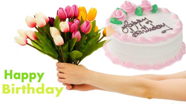 Birthday Cake with Love Wallpaper HD download free 2.