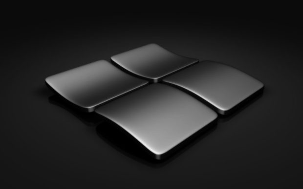 Black Windows 3D Background.