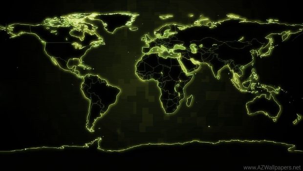 Black World Map HD Wallpaper 2