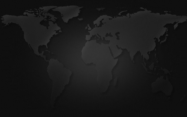 Black World Map Wallpaper 2