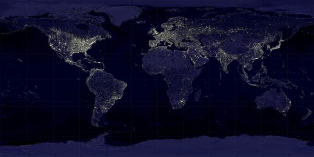 Black World Map Wallpaper 4