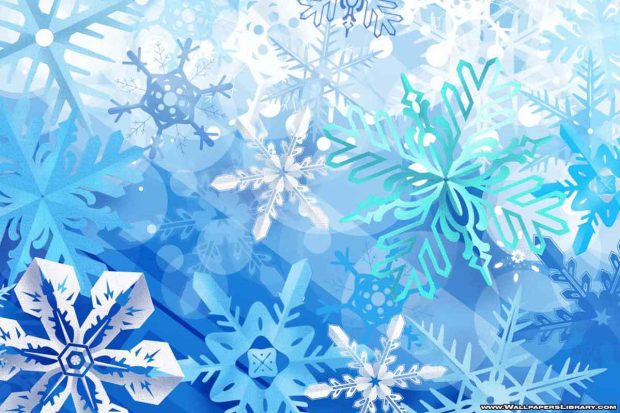 Blue Snowflake Wallpaper HD Landscape 2