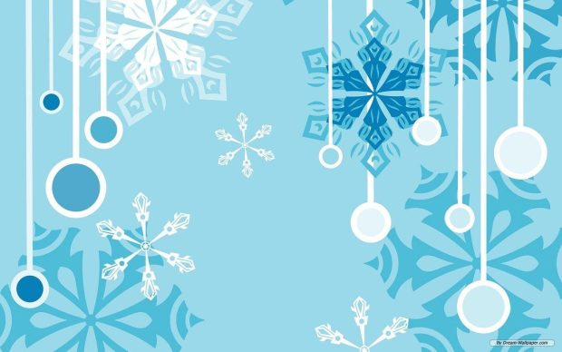 Blue Snowflake Wallpaper HD Landscape 5
