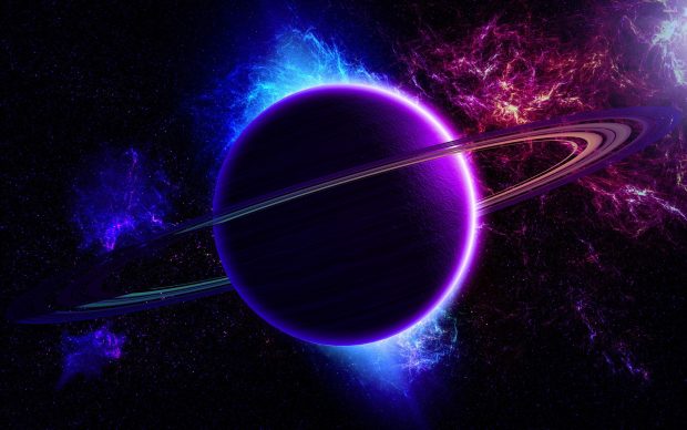 Blue and purple planet backgrounds 2880x1800.