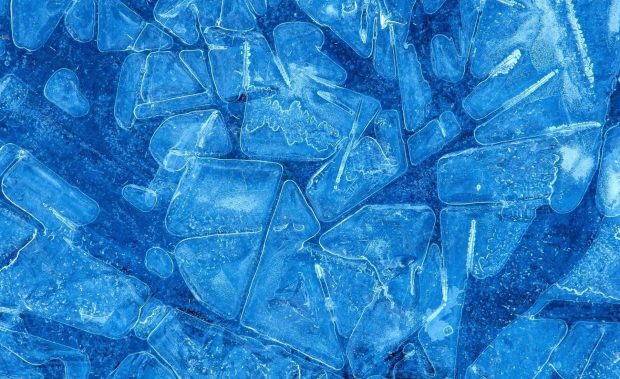 Blue ice texture wallpaper HD.
