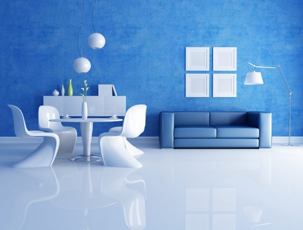 Blue sofa in the living room backgrounds.