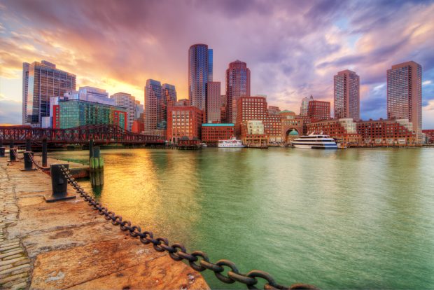 Boston Riverside Desktop Wallpaper.