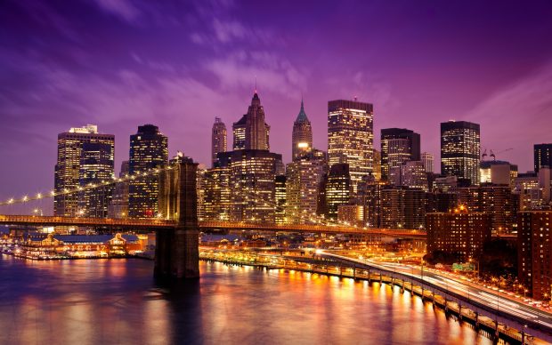 Brooklyn bridge sunset wallpaper.